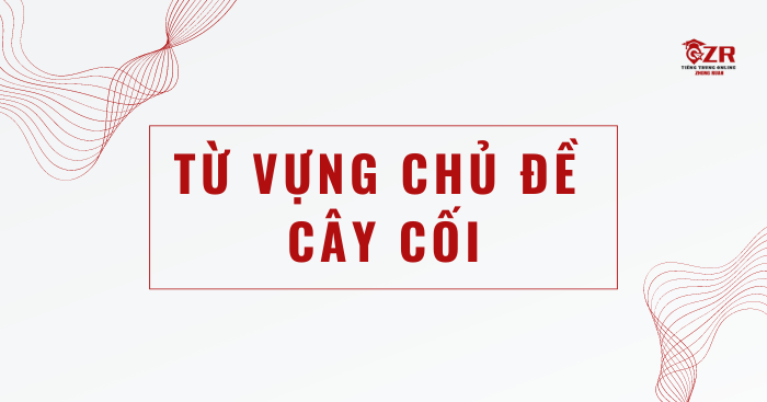 TỪ VỰNG CHỦ ĐỀ CÂY CỐI