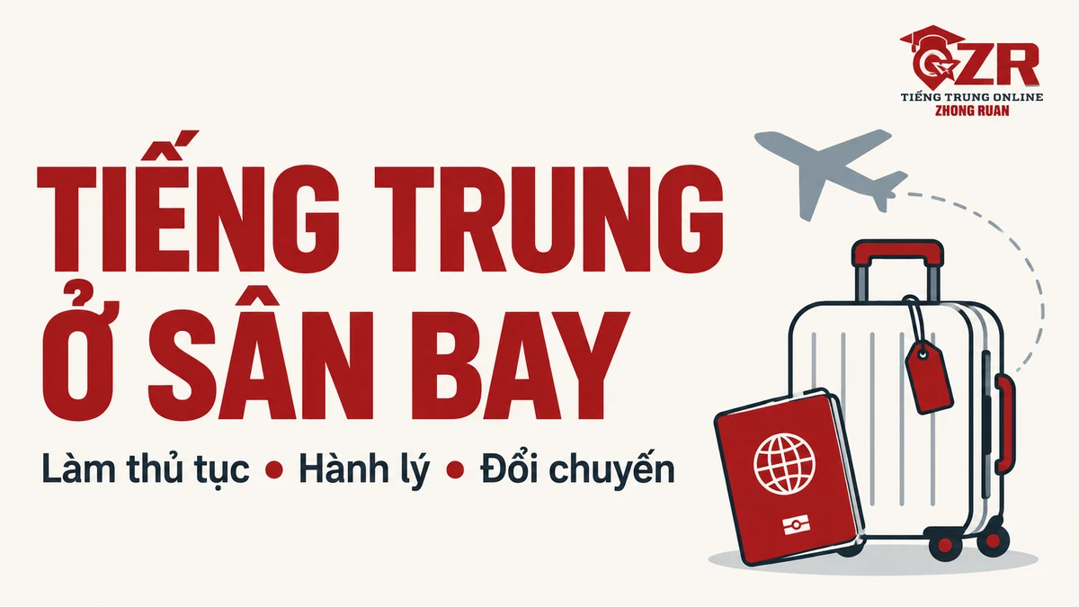 Tiếng Trung ở sân bay: làm thủ tục, hành lý và đổi chuyến